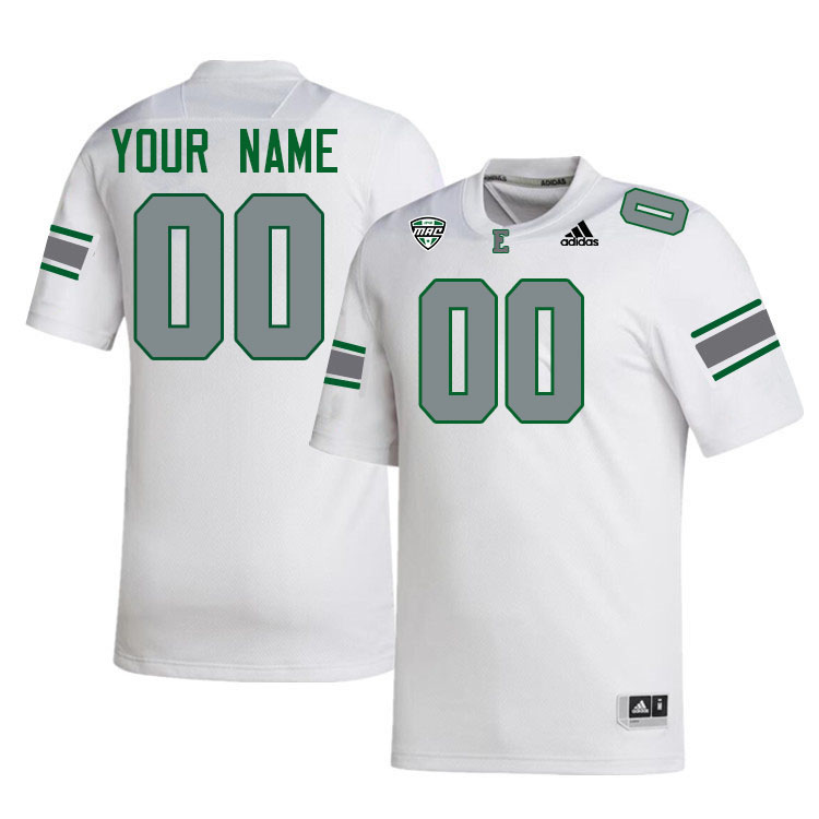 Custom Eastern Michigan Eagles Name And Number Football Jersey-White